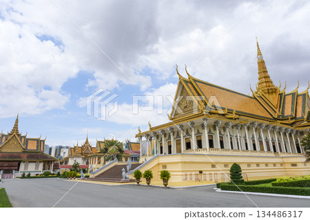 The Royal Palace is lined with luxurious Khmer-style buildings The Royal Palace is lined with luxurious Khmer-style buildings 134486317