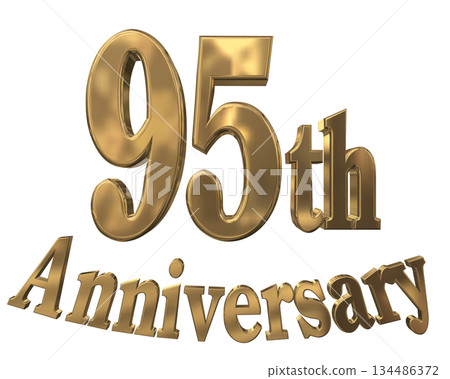 3DCG text "95th Anniversary/95th Anniversary Sparkling Mark" 3DCG text "95th Anniversary/95th Anniversary Sparkling Mark" 134486372