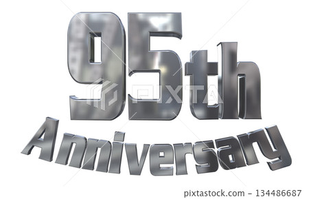 3DCG文字“95週年紀念/95週年閃耀標誌” 3DCG文字“95週年紀念/95週年閃耀標誌” 134486687