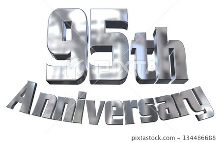 3DCG text "95th Anniversary/95th Anniversary Sparkling Mark" 134486688
