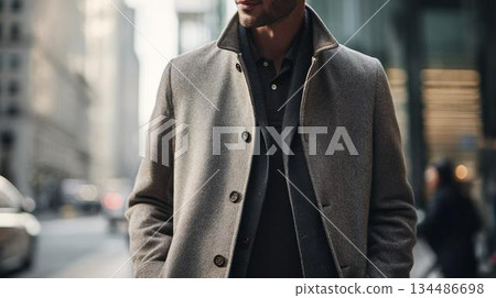 穿著外套或夾克在城裡閒逛：一種成年人的生活方式 134486698