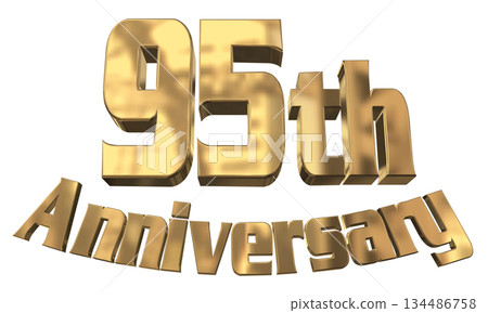 3DCG文字“95週年紀念/95週年閃耀標誌” 3DCG文字“95週年紀念/95週年閃耀標誌” 134486758