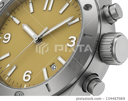 clock isolated on white background 134487069