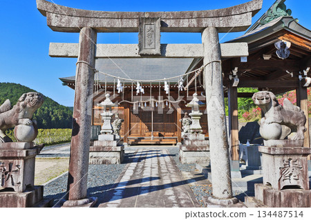 福岡縣京都町因水壩興建而遷移的高木神社 134487514