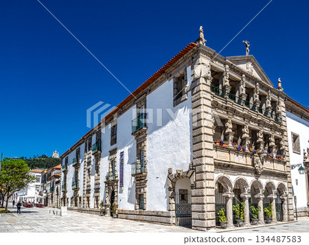 Partial view of the Republic Square in Viana do Castelo, Portuga Partial view of the Republic Square in Viana do Castelo, Portuga 134487583