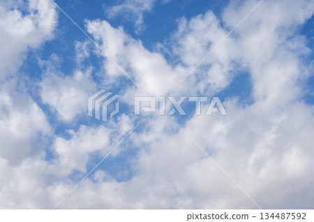 Blue sky, clear, winter sky, sky material, December [Kanagawa Prefecture] 134487592