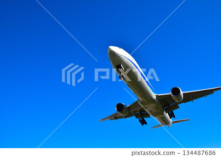 Aircraft in the sky 134487686