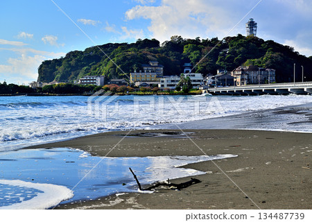 Kanagawa Prefecture Enoshima Coast Higashihama Beach Kanagawa Prefecture Enoshima Coast Higashihama Beach 134487739