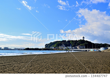 Kanagawa Prefecture Enoshima Coast Higashihama Beach Kanagawa Prefecture Enoshima Coast Higashihama Beach 134487747