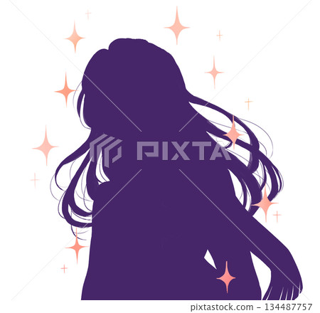 女人外出 冬日景象 閃亮的輪廓 女人外出 冬日景象 閃亮的輪廓 134487757