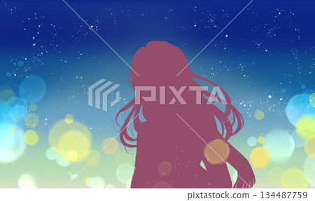 冬日里，女性的剪影 134487759