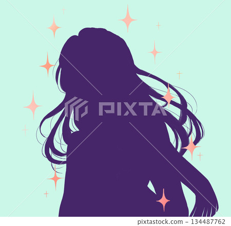 Woman going out Winter image Sparkling silhouette Woman going out Winter image Sparkling silhouette 134487762