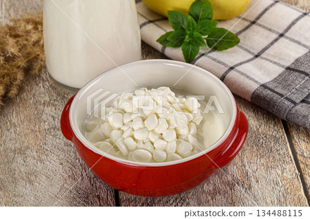 Grain cottage cheese with sour Grain cottage cheese with sour 134488115