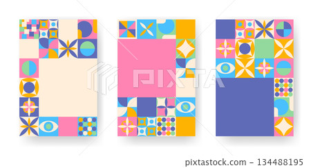 Set of spring abstract backgrounds 134488195