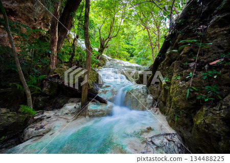 Erawan Waterfall, Kanchanaburi, Thailand Erawan Waterfall, Kanchanaburi, Thailand 134488225