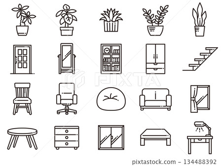 Living Room Icons 04 134488392