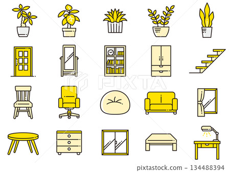 Living Room Icons 06 134488394