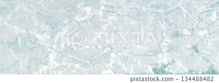 Light blue marble surface showing natural stone texture 134488482