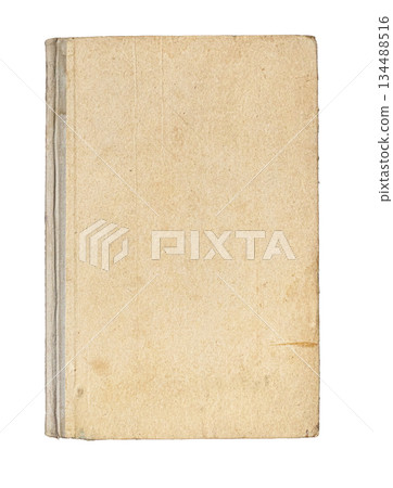 Vintage blank aged book with textured cover 134488516