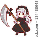 Gothic Lolita Grim Reaper girl with a scythe 134488648
