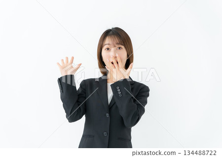 Business woman, young woman, surprised 134488722