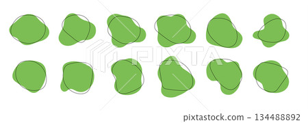 Set shape blob organic form. Set shape blob organic form. 134488892