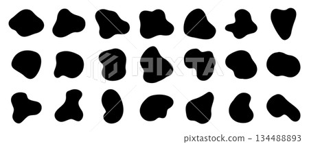 Set shape blob organic form. Set shape blob organic form. 134488893