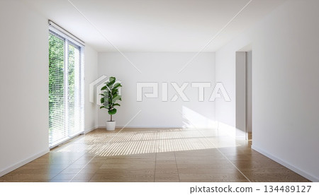 [AI image] White room with natural light 134489127
