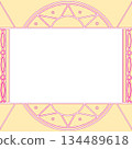 Tarot card style frame, yellow 134489618