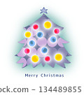 Pink luminous Christmas tree 134489855