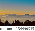 The Northern Alps mountain range floating in the sunset 134490515