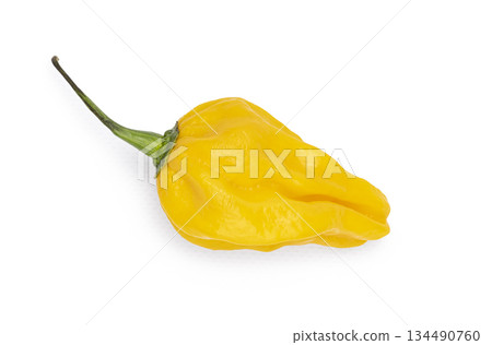 Top view peper on white background Top view peper on white background 134490760