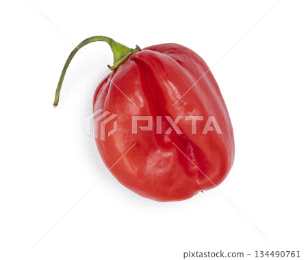 Top view peper on white background Top view peper on white background 134490761
