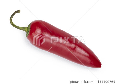 Top view peper on white background 134490765