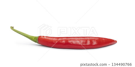 Side view of red pepper on white background 134490766