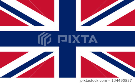 United Kingdom national flag. British national symbol illustration. United Kingdom national flag. British national symbol illustration. 134490857