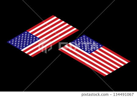 United States flag icon symbol vector illustration. American flag icon. 134491067