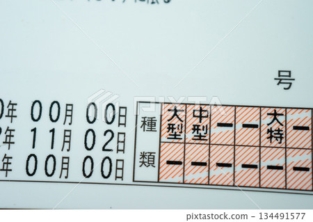 Types of driver's licenses 134491577