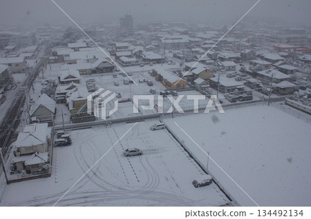 Town with snow 134492134