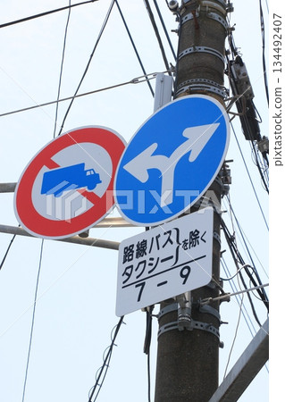No driving outside the designated direction regulatory sign Road sign Traffic regulation 134492407