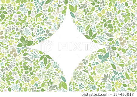 Herb pattern with white space in the center 134493017