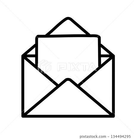 Email icon, read, monochrome, contact, pictogram Email icon, read, monochrome, contact, pictogram 134494295