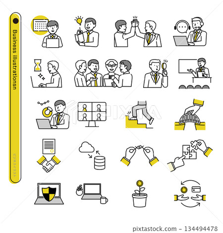 business illustration set business illustration set 134494478