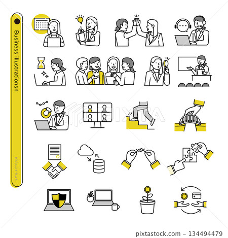 business illustration set 134494479