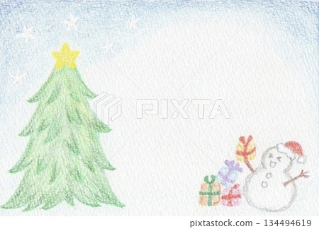 聖誕樹和雪人 134494619