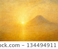 AI Art "Resurrection" Sunrise and Mount Fuji 134494911