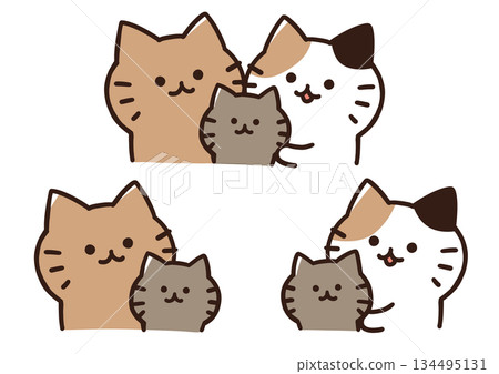 Cat parent and child Cat parent and child 134495131