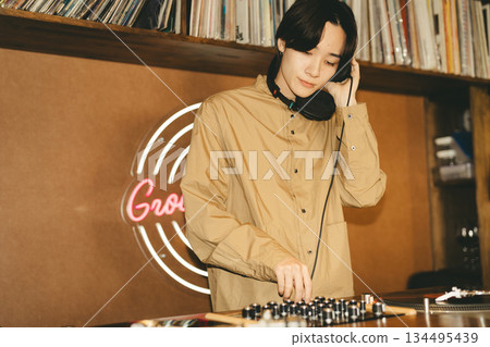 young male DJ young male DJ 134495439