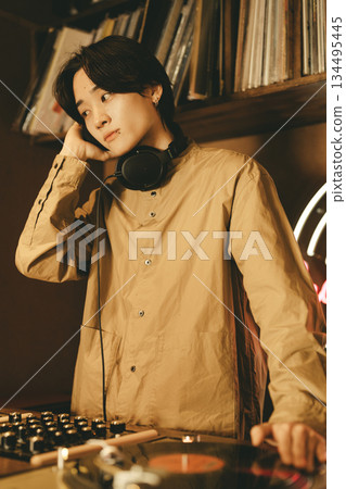 young male DJ young male DJ 134495445