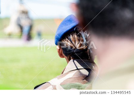 French soldier wearing camouflage uniform with background French soldier wearing camouflage uniform with background 134495545